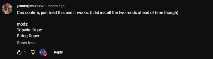 Player review confirming Tripwire and String Duper functionality
